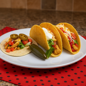 freshly stuffed meal ideas featuring vibrant wraps filled with colorful vegetables, tender proteins, and creamy sauces, arranged on a rustic wooden table.