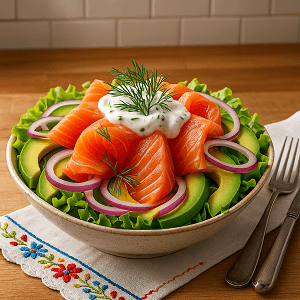 Citrus Lox Bowl featured on homepage with bright colors and clean presentation